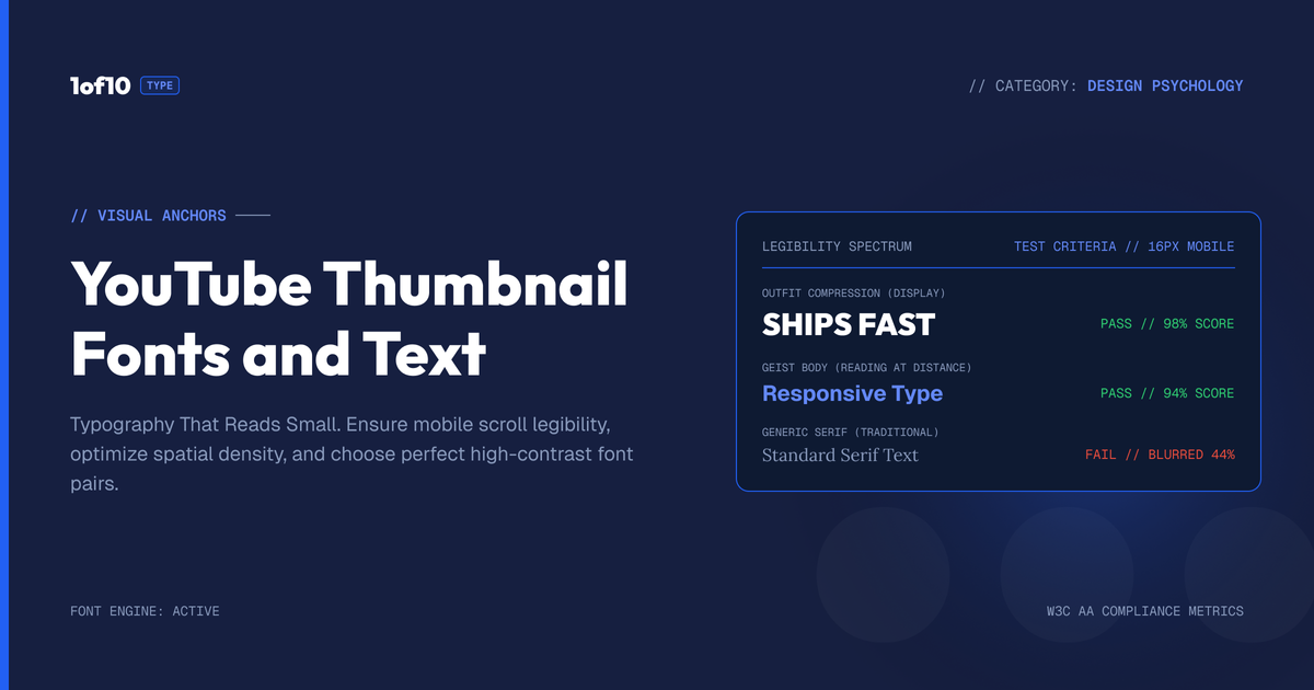 YouTube Thumbnail Fonts and Text: Typography That Reads Small